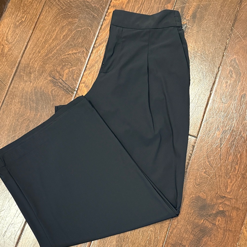 Athleta Black Pinnacle Trouser Wide Leg Women's Pants